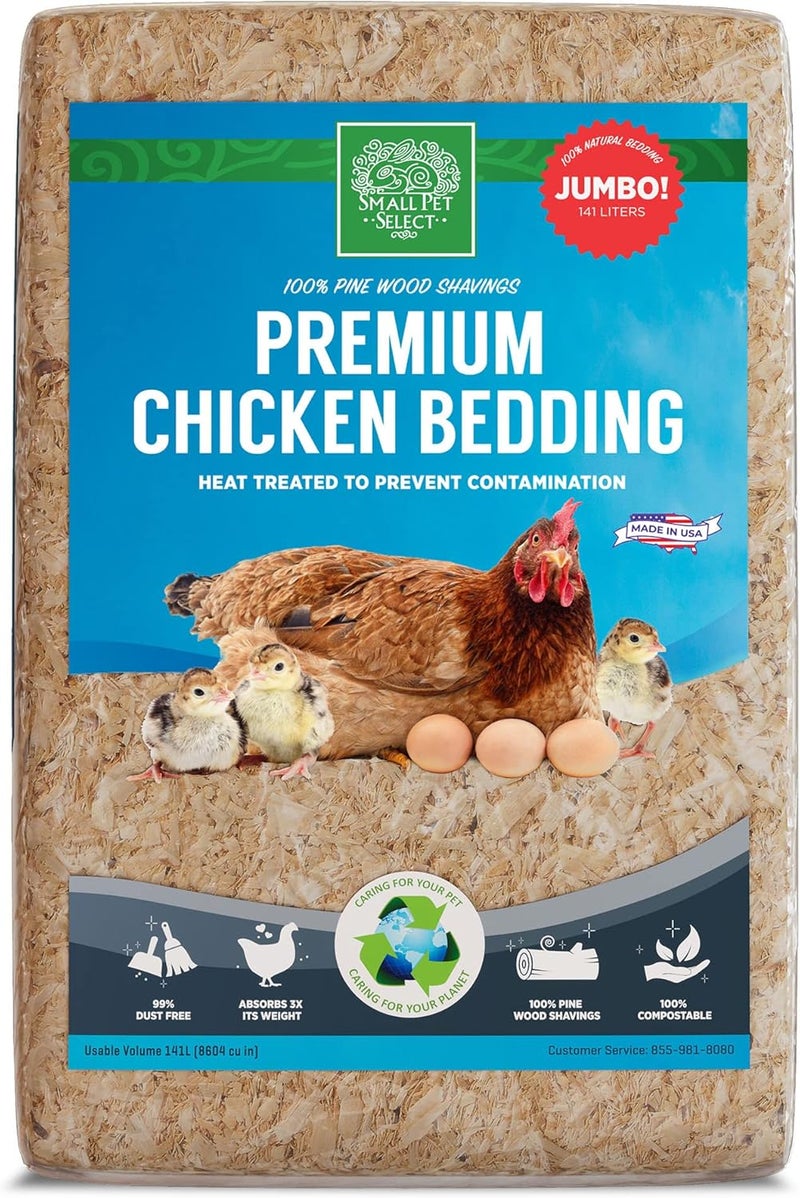 Small Pet Select Pine Shavings Chicken Bedding, Chicken Coop Bedding, Wood Shavings, Great for Hen Nesting Boxes and Chick Brooders, 141L - Image 4